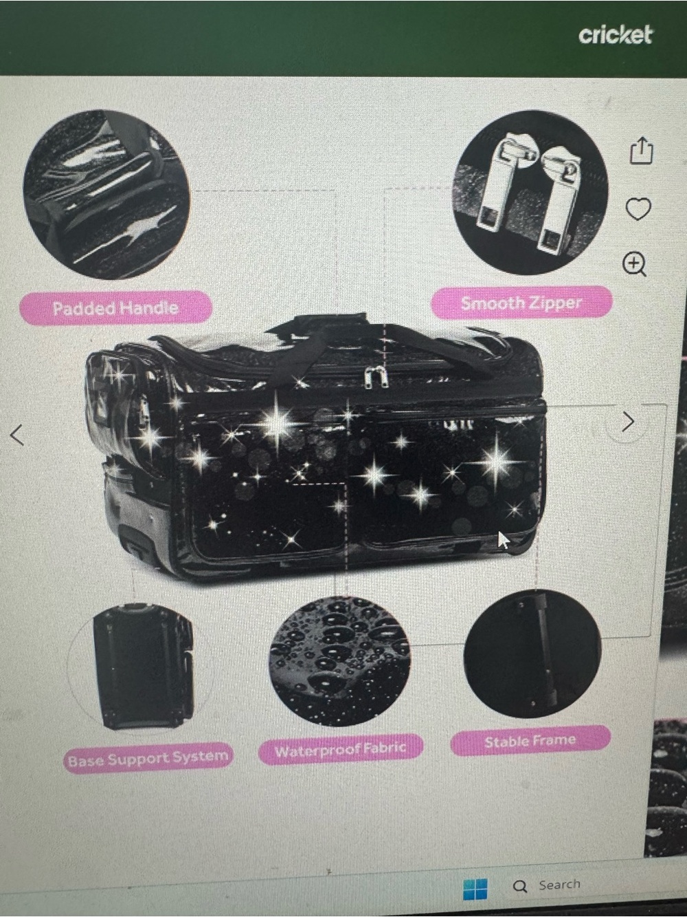 Dance Black Sparkle Duffle Bag